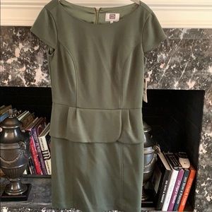 Olive green cotton dress